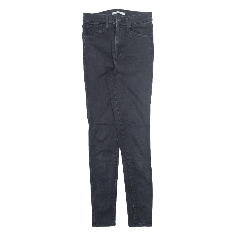 LEVI'S Mile High Jeans Black Denim Slim Skinny Womens W27 L30