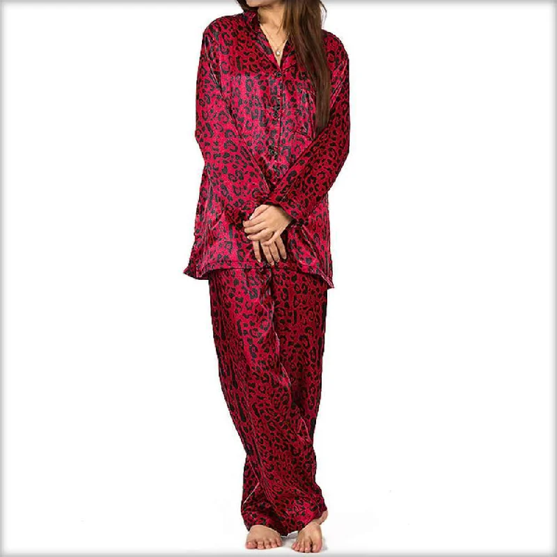 Red & Black Printed Pajama Set Nightwear Trendy pajama sets for women