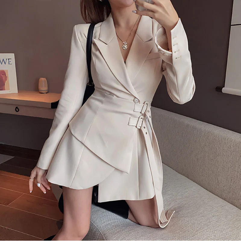 Julia Fashion - Blazer Dress Office Lady Mini Dresses