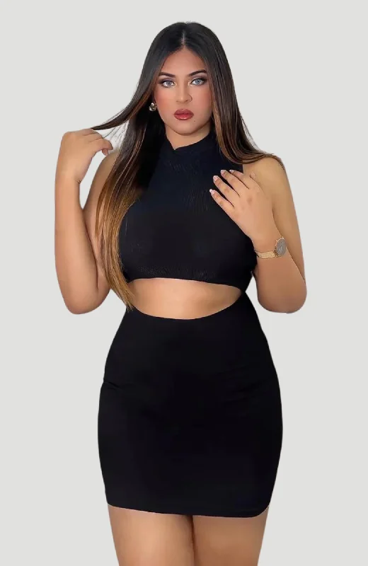 Bea Mini Black Dress - KUCAH