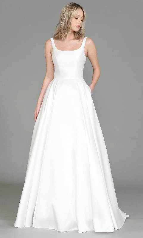 Poly USA 8528 - Square Neckline A-Line Bridal Gown