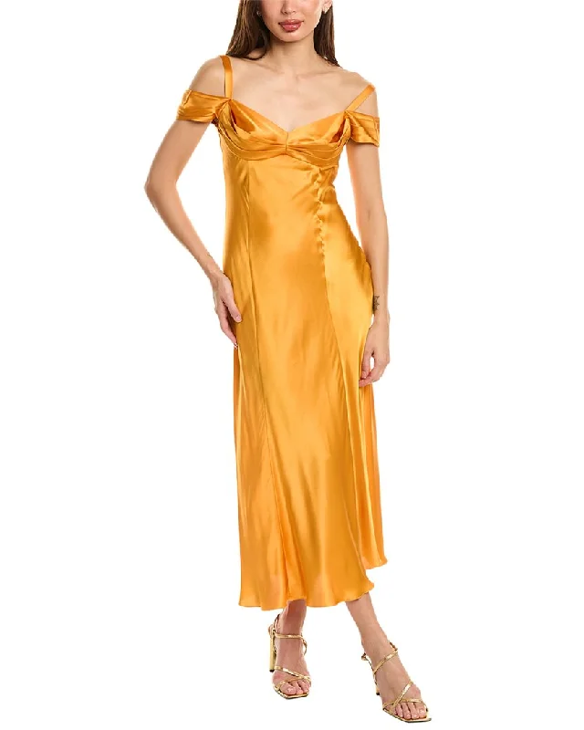 Alberta Ferretti Silk Midi Dress