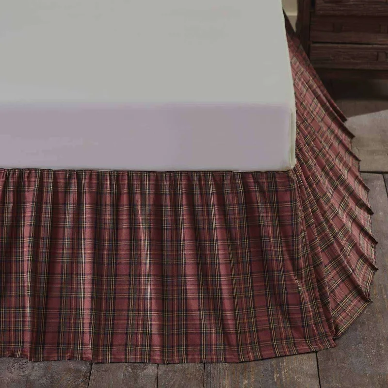 Tartan Red Plaid Bed Skirts VHC Brands