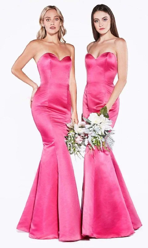 Cinderella Divine - 8792 Strapless Sweetheart Satin Trumpet Gown