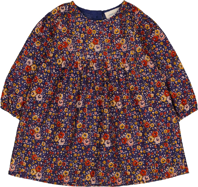 Axelle indigo romantic flower dress by Louis Louise