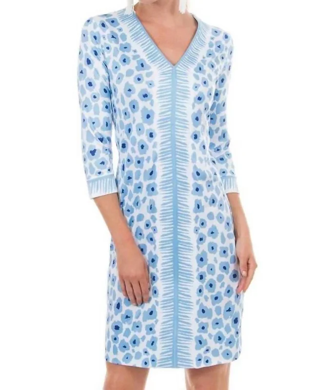 Border Town Dress In Wildcat Light Blue | Wildcat Light Blue