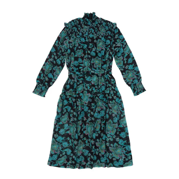 Chiffon teal design dress by Porter