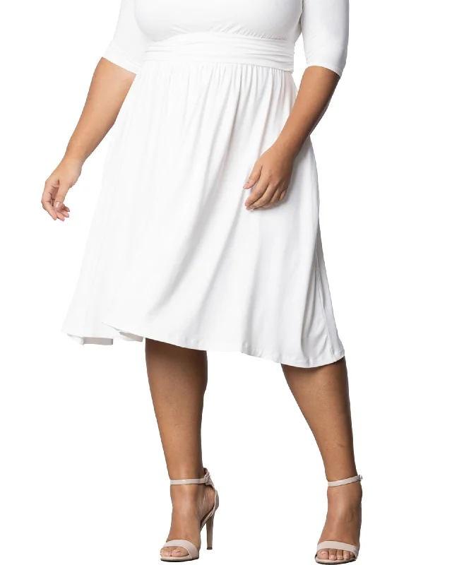 Draped in Class Dress | IVORY