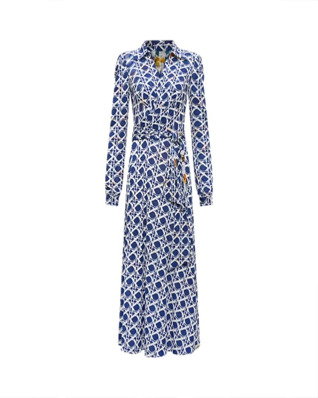 DVF PHOENIX REVERSIBLE DRESS | BLUE