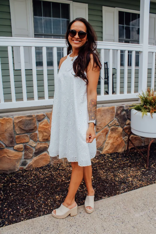 Elegant Eyelet Dress