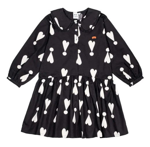 Exclamation hearts collar dress by Beau Loves