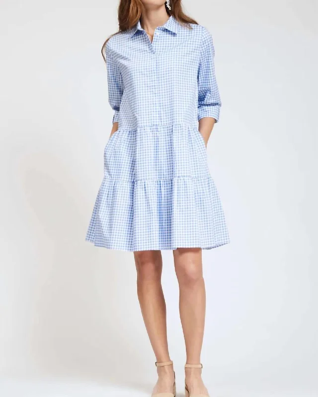 Hannah Gingham Dress In Multi | Multi