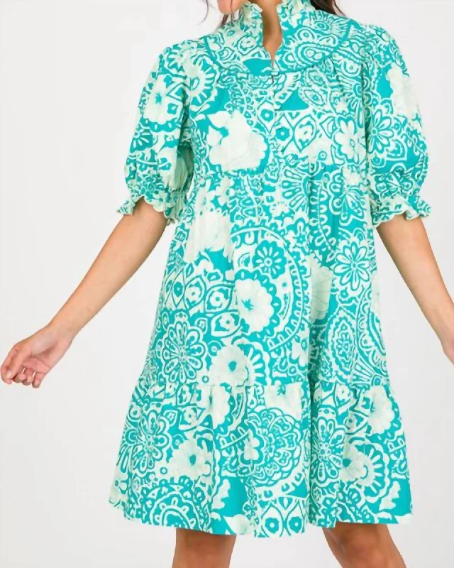 Hawaii Time Dress In Teal | Teal