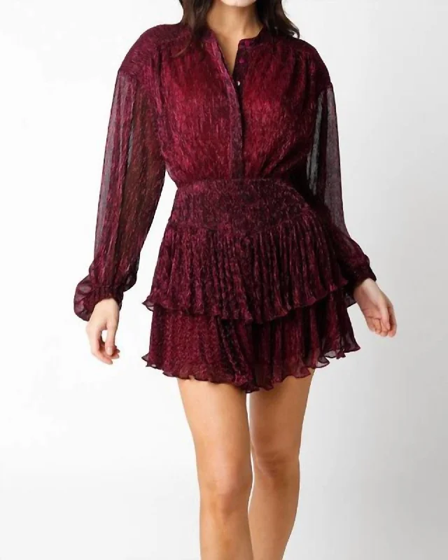 Lottie Dress In Magenta | Magenta