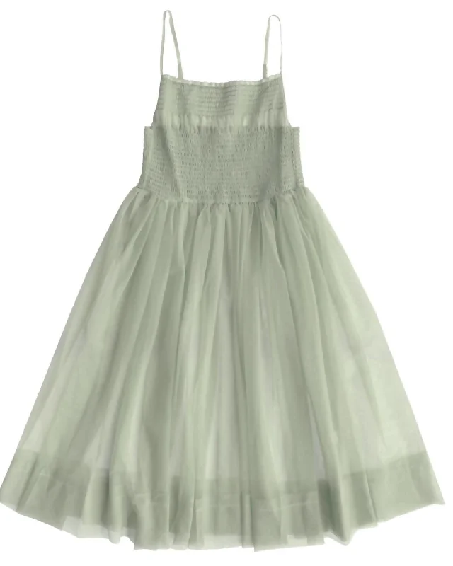 Mesh Ballerina Dress in Green Tea | Green Tea