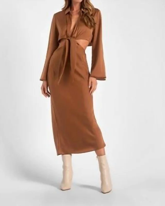 Stefani Dress In Brown | Brown