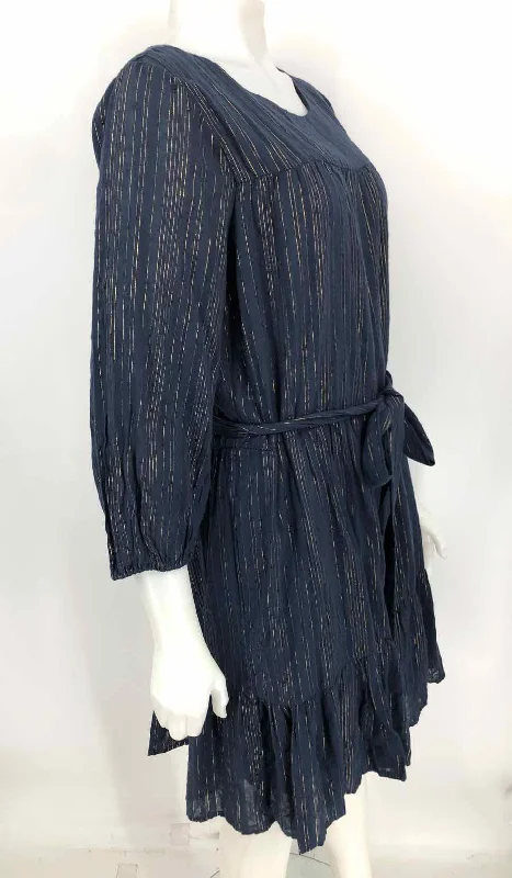 TROVATA Navy Gold Stripe Size MEDIUM (M) Dress