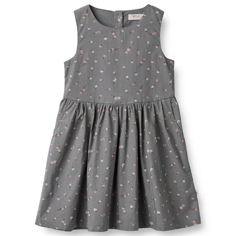 Wheat Autumn Sky Flowers Thelma Dress