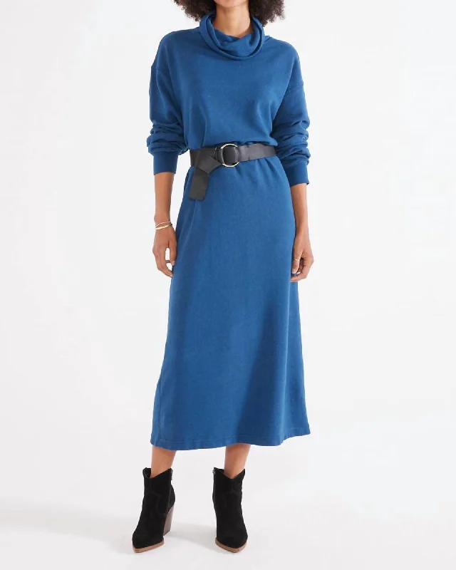 Yana Cowl Neck Knit Dress in Reflecting Pond | Reflecting Pond