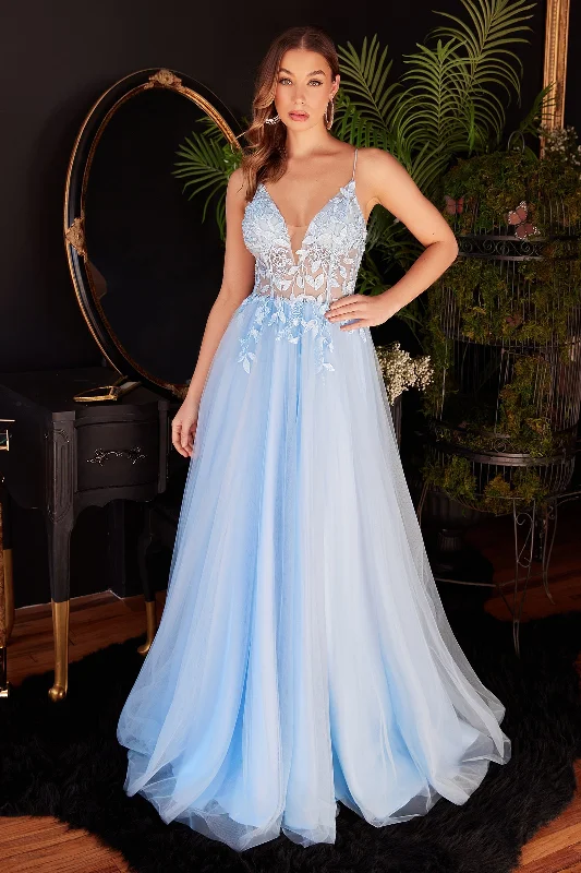 Enchanting Leaf Lace Gown: Cinderella Divine's Masterpiece for Special Occasions