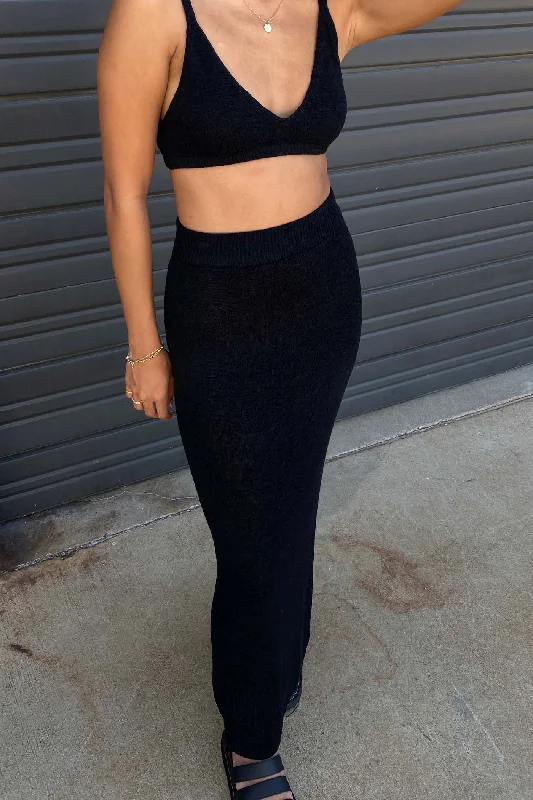 Terry Cloth Maxi Skirt