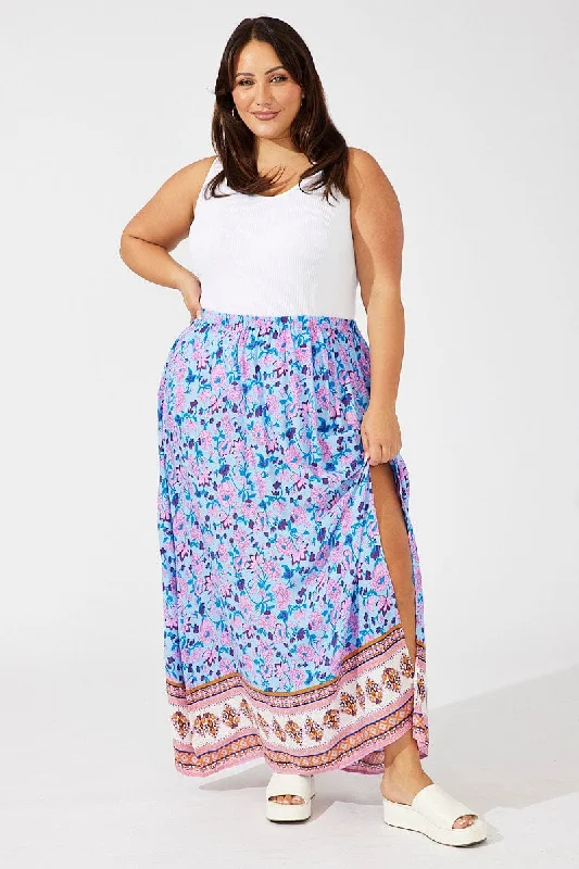 Multi Boho Boho Maxi Skirt