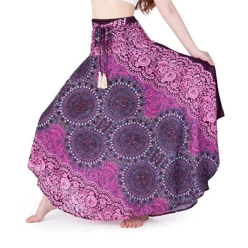 PURPLE BOHEMIAN MAXI SKIRT