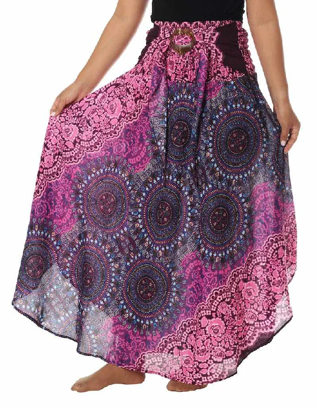 PURPLE MANDALA BOHO MAXI SKIRT