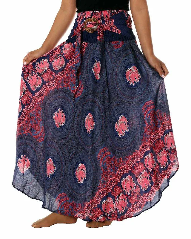 WOMEN DARK BLUE MAXI SKIRT