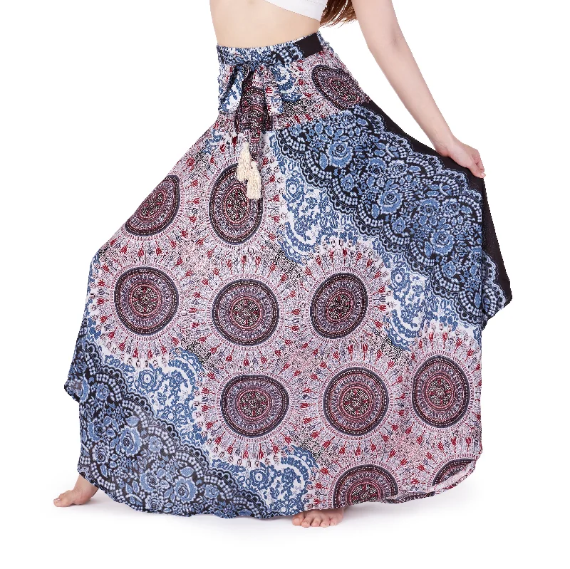 WOMENS LONG MANDALA BOHO SKIRT