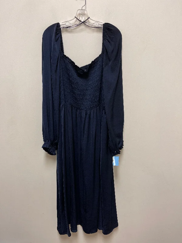 Dress Casual Midi By Gap In Navy, Size: 2x