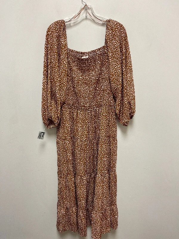 Dress Casual Midi By Oddi In Animal Print, Size: 3x