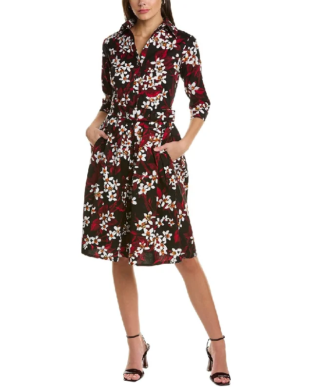 Samantha Sung Audrey 1 3/4-Sleeve Shirtdress