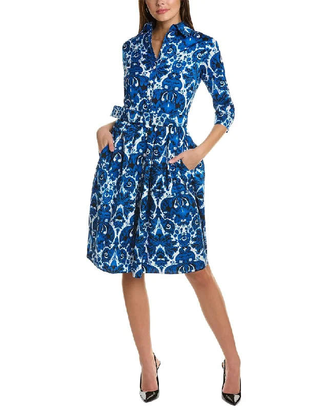 Samantha Sung Audrey 1 3/4-Sleeve Shirtdress