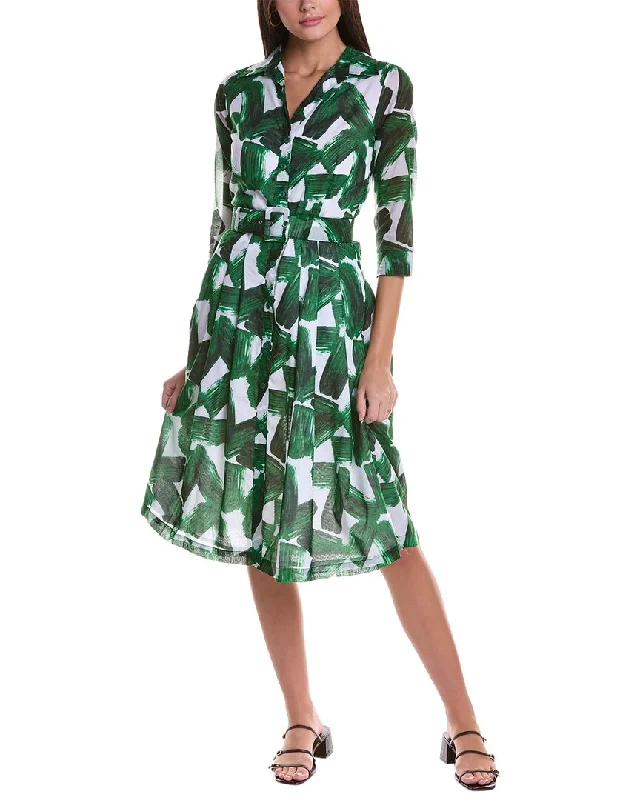 Samantha Sung Audrey 3 Silk Shirtdress