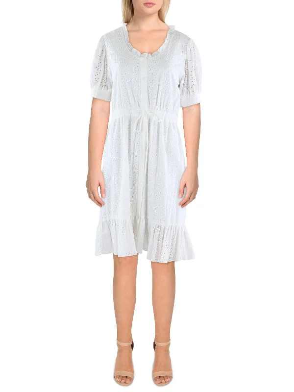 Womens Cotton Above Knee Shirtdress